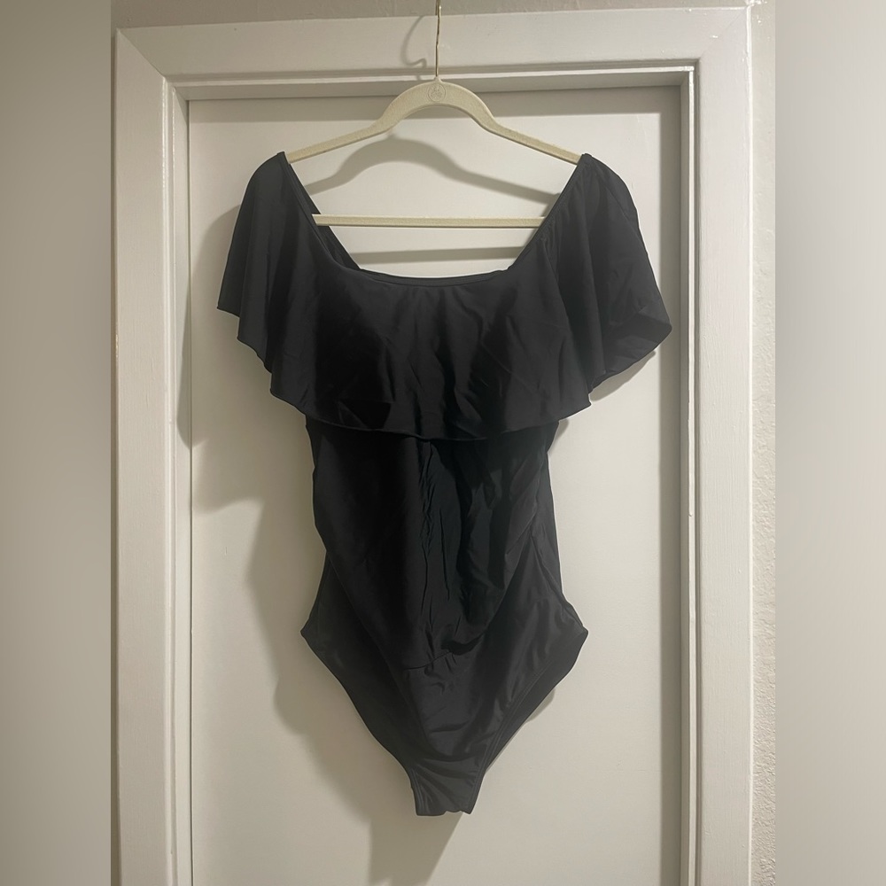 Black Maternity Swimsuit, Size Medium